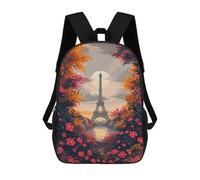 sinyumoney Paris Eiffel Tower Autumn Scenery -1 Mochila Escolar, Mochila De Día, Mochila De Negocios, Mochila Impermeable Para Libros Para Niñas, Niños Y Adolescentes 17inch