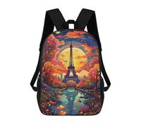 sinyumoney Paris Eiffel Tower Autumn Scenery Mochila De Viaje Resistente Al Agua, Bolsa Para Computadora Para Adolescentes, Niñas, Niños, Mujeres Y Hombres 17inch
