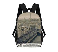 sinyumoney Paris France Mochila Escolar Impresa En 3D Para Niños Mochilas De Viaje De Alta Capacidad Bolsas Para Libros Mochila Escolar Para Niños Mochila 17inch
