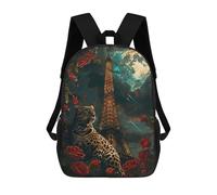 sinyumoney Paris Night Romance 17inch Mochilas Escolares Impresas En 3D, Mochilas Escolares De Moda Para Niños De Primaria Y Secundaria