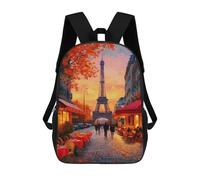 sinyumoney Parisian Café Sunset 17inch Mochilas Escolares Impresas En 3D, Mochilas Escolares De Moda Para Niños De Primaria Y Secundaria