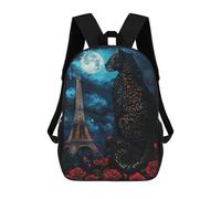 sinyumoney Parisian Night Leopard Art Print Mochilas Infantiles Mochila Escolar Impresa En 3D Para Niños Mochilas De Viaje Bolsas Para Libros Para Niños 17inch Mochila Escolar