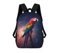 sinyumoney Parrot in Space -1 Mochilas Escolares Para La Escuela Secundaria, Preparatoria, Universidad Y Viajes Para Hombres, Mujeres Y Adolescentes 17inch