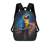 sinyumoney Parrot in Space -3 Mochila De Viaje Para La Universidad Mochilas Para La Escuela/trabajo/viajes 17inch