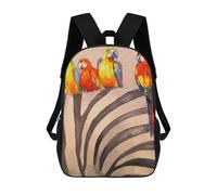 sinyumoney Parrots on Zebra Mochila Infantil De Moda Divertida Mochila Escolar Para Niños Y Adolescentes Con Impresión 3D Para Niños 17inch