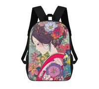 sinyumoney Pastel Kimono Girl Japan Mochila Escolar Impresa En 3D Para Niños Y Niñas, Mochila Para Portátil Para Niños/estudiantes/adultos 17inch