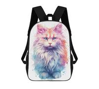 sinyumoney Pastel Persian Cat Art Mochilas Escolares, Mochilas Para Portátil, Mochilas Para Camping, Aventuras Al Aire Libre Y Viajes Diarios 17inch