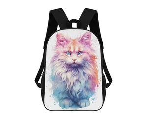sinyumoney Pastel Persian Cat Art Mochilas Escolares, Mochilas Para Portátil, Mochilas Para Camping, Aventuras Al Aire Libre Y Viajes Diarios 17inch