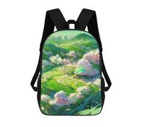 sinyumoney Pastoral Clouds And Green Fields Mochila Escolar Impresa En 3D Mochila Escolar De Moda Para Niños Mochilas Para Niños Estudiantes De Secundaria 17inch