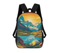 sinyumoney Patagonia Lake Sunset Mochila De Viaje Resistente Al Agua, Bolsa Para Computadora Para Hombres, Mujeres Y Adolescentes 17inch