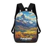 sinyumoney Patagonia Landscape Art Mochilas Impresas En 3D Para Niños, Mochila Escolar, Mochila Informal Para Exteriores, Mochila Informal De Moda Para Niños, Lindas Bolsas De Viaje 17inch