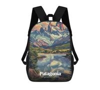 sinyumoney Patagonia Landscape Art Print Mochila, Mochila Escolar Impresa En 3D, Bolsa Para El Almuerzo Escolar, Mochila De Viaje, Mochila Para Amigos, Mochila Escolar Para Niñas Y Niños 17inch
