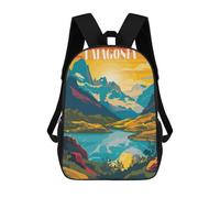 sinyumoney Patagonia Landscape Mochilas Impresas En 3D Para Niños, Mochila Escolar, Mochila Informal Para Exteriores, Mochila Informal De Moda Para Niños, Lindas Bolsas De Viaje 17inch
