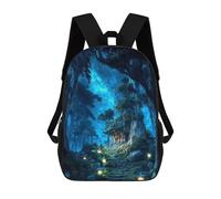 sinyumoney Path of Lanterns And Stars Mochila Escolar Mochila Para Niños Impresa En 3D Mochilas Infantiles Para Niños Y Niñas Mochilas Escolares Mochilas De Viaje Para Niños 17inch