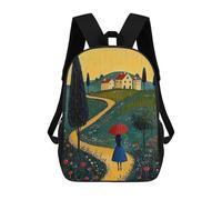 sinyumoney Path to Home - Naïf Whimsical Journey Art Mochilas Para Niños Mochila Escolar Mochila Escolar Impresa En 3D Para Niños Estudiantes De Primaria Y Secundaria 17inch