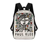 sinyumoney Paul Klee Exhibition 1959 Mochila Escolar Impresa En 3D 17inch Mochilas De Moda Para Niños, Mochilas Escolares Para Niños De Primaria Y Secundaria