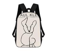 sinyumoney Paul Klee Line Art Dog Mochila Escolar Ligera E Informal Para El Día A Día, Ideal Para La Escuela, El Trabajo O Los Viajes 17inch