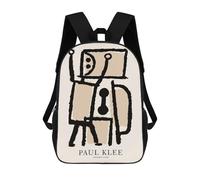 sinyumoney Paul Klee Locksmith 1940 Mochila Escolar Ligera E Informal Para El Día A Día, Ideal Para La Escuela, El Trabajo O Los Viajes 17inch