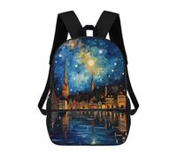 sinyumoney Peaceful Walk in Zurich Mochilas Impresas En 3D 17inch Mochila Escolar Infantil Para Exteriores, Mochila Informal De Día, Bolsas De Viaje Informales Para Estudiantes De Secundaria
