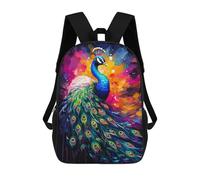 sinyumoney Peacock Bird Painting Mochila Escolar Impresa En 3D Para Niños Mochilas De Viaje De Alta Capacidad Bolsas Para Libros Mochila Escolar Para Niños Mochila 17inch