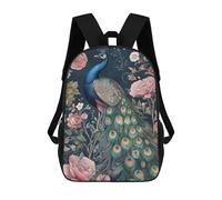 sinyumoney Peacock Garden Art Print Mochila Infantil De 17 Pulgadas, Mochila Escolar Con Estampado 3D De Dibujos Animados Para Niños Y Adolescentes.