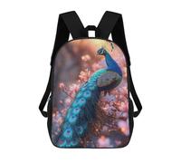 sinyumoney Peacock in Bloom Mochila Escolar Para Institutos Y Colegios Informales Para El Campus, Actividades Al Aire Libre, Viajes Y Deportes 17inch