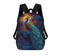 sinyumoney Peacock in Enchanted Forest -1 Mochila Escolar, Mochila De Viaje Para La Universidad, Mochilas Para Niñas Y Adolescentes 17inch