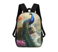 sinyumoney Peacock in Fantasy Forest Mochila Escolar, De Negocios, Para Portátil, Unisex, Informal, Para Adolescentes, Chicas, Chicos, Mujeres Y Hombres 17inch