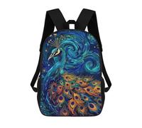 sinyumoney Peacock in Starry Night Style Mochila Escolar, Mochila De Viaje Para La Universidad, Mochilas Para Hombres, Mujeres Y Adolescentes 17inch