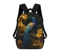 sinyumoney Peacock on Tree Branch Mochila Escolar Infantil Impresa En 3D 17inch Mochilas De Moda Para Niños De Primaria Y Secundaria