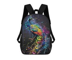 sinyumoney Peacock Popart Painting Mochilas Mochilas Infantiles Mochila Escolar Mochila Escolar Infantil Impresa En 3D Mochilas De Viaje De Moda Para Niños De Primaria Y Secundaria 17inch
