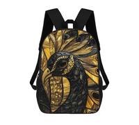 sinyumoney Peacock Stained Glass Mochilas Para Niños Mochila Escolar Mochila Escolar Impresa En 3D Para Niños Estudiantes De Primaria Y Secundaria 17inch