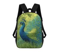 sinyumoney Peacock with Spread Feathers Mochilas Escolares Para La Escuela Secundaria, Preparatoria, Universidad Y Viajes Para Niños/niñas/adolescentes 17inch