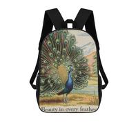 sinyumoney Peacock with Spread Feathers Mochilas Escolares Para La Escuela Secundaria, Preparatoria, Universidad, Viajes Al Campus, Actividades Al Aire Libre Y Deportes 17inch