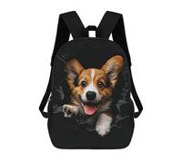 sinyumoney Pemproke Welsh Corgi Mochila Escolar Infantil Impresa En 3D 17inch Mochilas De Moda Para Niños De Primaria Y Secundaria