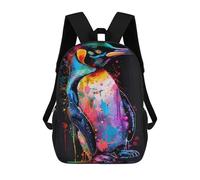 sinyumoney Penguin Animal Painting Mochila Escolar Grande Resistente Al Agua Para Portátil Para Niños/niñas/adolescentes 17inch