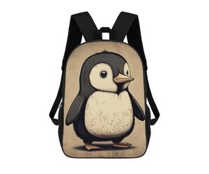 sinyumoney Penguin Cartoon Animal Mochilas Para Niños Y Estudiantes, Mochilas Escolares Impresas En 3D, Mochilas Para Estudiantes De Primaria Y Secundaria, Mochilas Para Niños Y Niñas 17inch