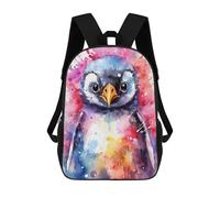 sinyumoney Penguin Colorful Mochilas Para Niños Mochila Escolar De Moda Mochila Escolar Impresa En 3D Para Niños Estudiantes De Primaria Y Secundaria 17inch