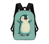 sinyumoney Penguin Happy Mochila Escolar Infantil Impresa En 3D Mochila De Viaje De Alta Capacidad Bolsas Para Libros Mochila Infantil 17inch