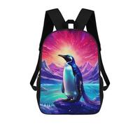 sinyumoney Penguin in A Cosmic Landscape Mochila Escolar Impresa En 3D Mochila Escolar De Moda Para Niños Mochilas Para Niños Estudiantes De Secundaria 17inch
