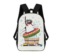 sinyumoney Penguin in Bubble Bath Mochila Escolar Grande Resistente Al Agua Para Portátil Para La Escuela/trabajo/viajes 17inch