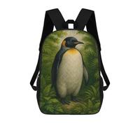 sinyumoney Penguin in Jungle Painting Mochila De Negocios Resistente Para Portátil Para Niñas, Niños Y Adolescentes 17inch