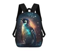sinyumoney Penguin in Space -1 Mochila Mochila Informal Para El Día A Día, Para La Escuela, El Trabajo Y Los Viajes Para Hombres, Mujeres Y Adolescentes 17inch