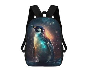 sinyumoney Penguin in Space -1 Mochila Mochila Informal Para El Día A Día, Para La Escuela, El Trabajo Y Los Viajes Para Hombres, Mujeres Y Adolescentes 17inch