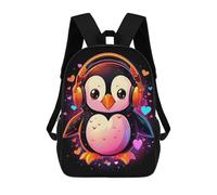 sinyumoney Penguin Music Lovers Mochila Escolar Infantil Impresa En 3D 17inch Mochilas Escolares Para Niños, Estilo Casual Y Moderno, Mochilas De Viaje De Alta Capacidad
