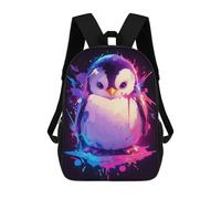 sinyumoney Penguin Paint Splatter Mochilas Para Niños Mochila Escolar Mochila Escolar Impresa En 3D Mochilas Escolares De Moda Para Niños De Primaria Y Secundaria 17inch