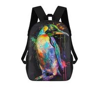 sinyumoney Penguin Popart Painting Mochila Escolar Para Niños, Mochila Escolar Impresa En 3D Para Estudiantes De Primaria Y Secundaria 17inch