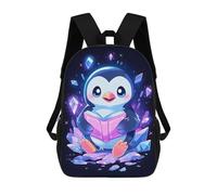 sinyumoney Penguin Reading A Book Mochila Escolar Resistente Al Agua, Mochila Escolar De Negocios Para Niños/niñas/adolescentes 17inch