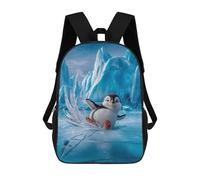 sinyumoney Penguin Slipping on Ice Mochila Escolar De Moda Para Estudiantes, Adecuada Para Niños Y Niñas, Mochila Informal Para Viajes Al Aire Libre, Esencial Para El Día A Día 17inch