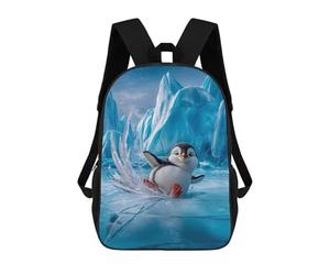sinyumoney Penguin Slipping on Ice Mochila Escolar De Moda Para Estudiantes, Adecuada Para Niños Y Niñas, Mochila Informal Para Viajes Al Aire Libre, Esencial Para El Día A Día 17inch